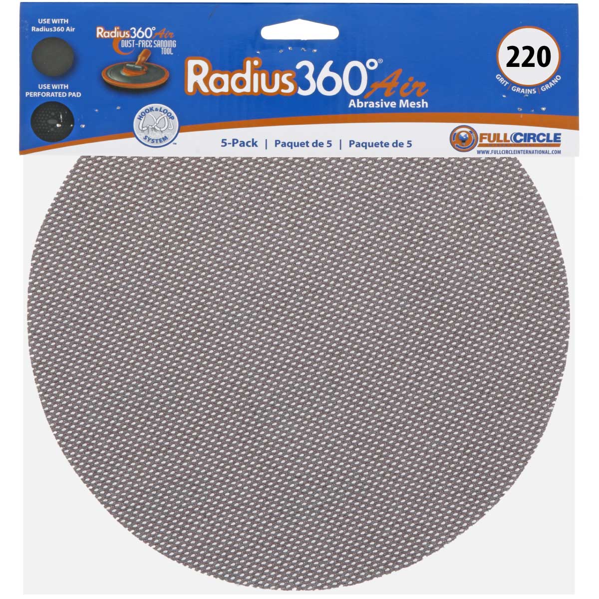 Radius 360 Mesh Abrasive 220